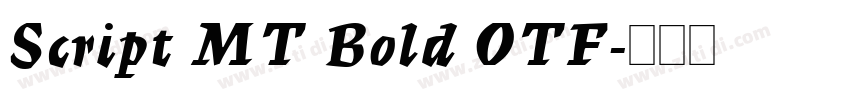 Script MT Bold OTF字体转换